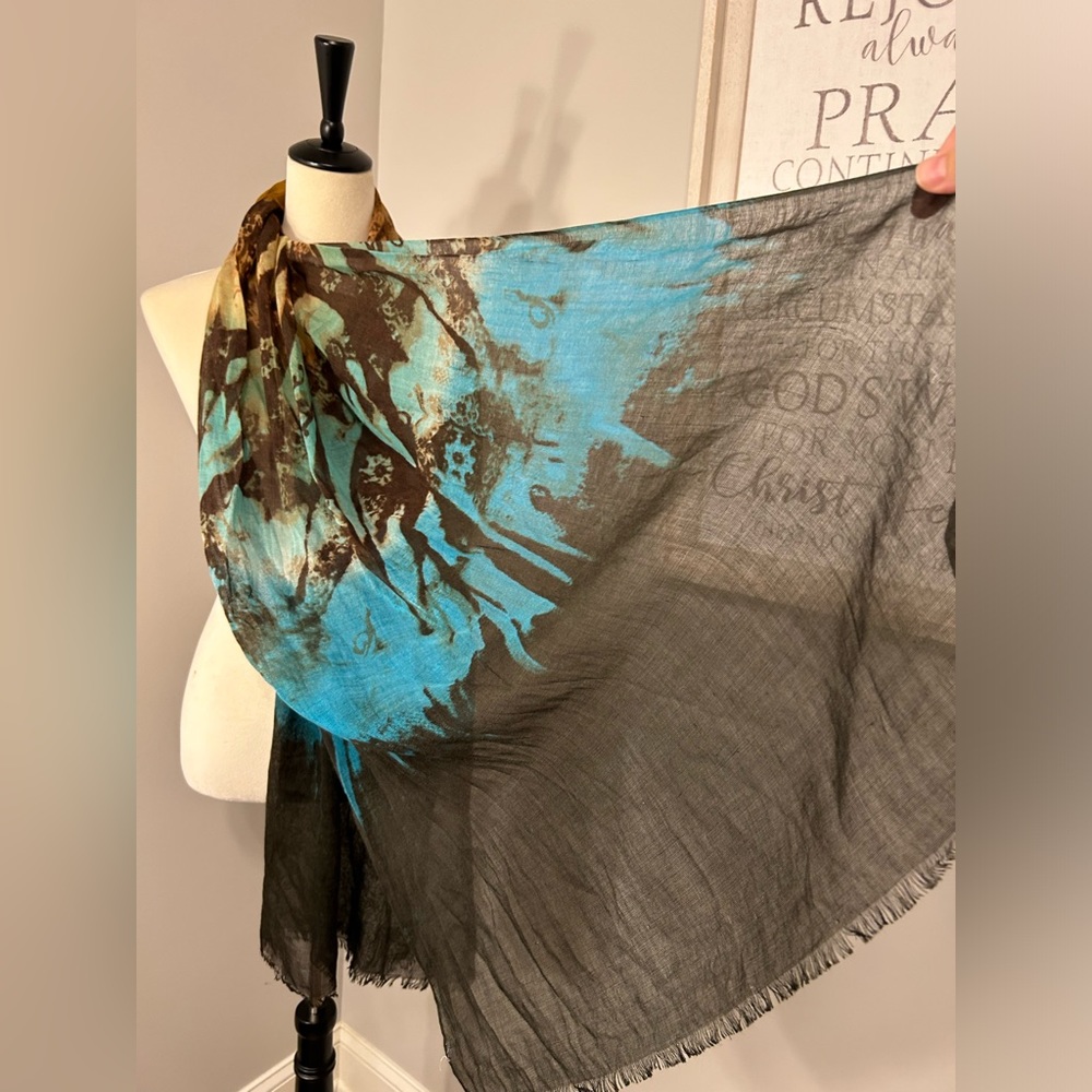 Ombre Tie Dye Long Versatile Scarf - abstract wearable art - Whimsigoth